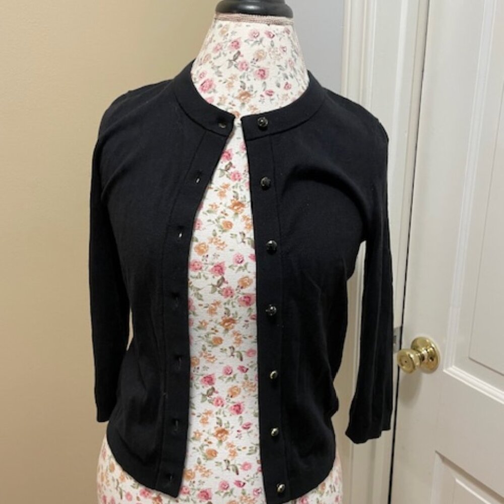 Black Kate Spade Cardigan 3/4 Sleeve- Size S